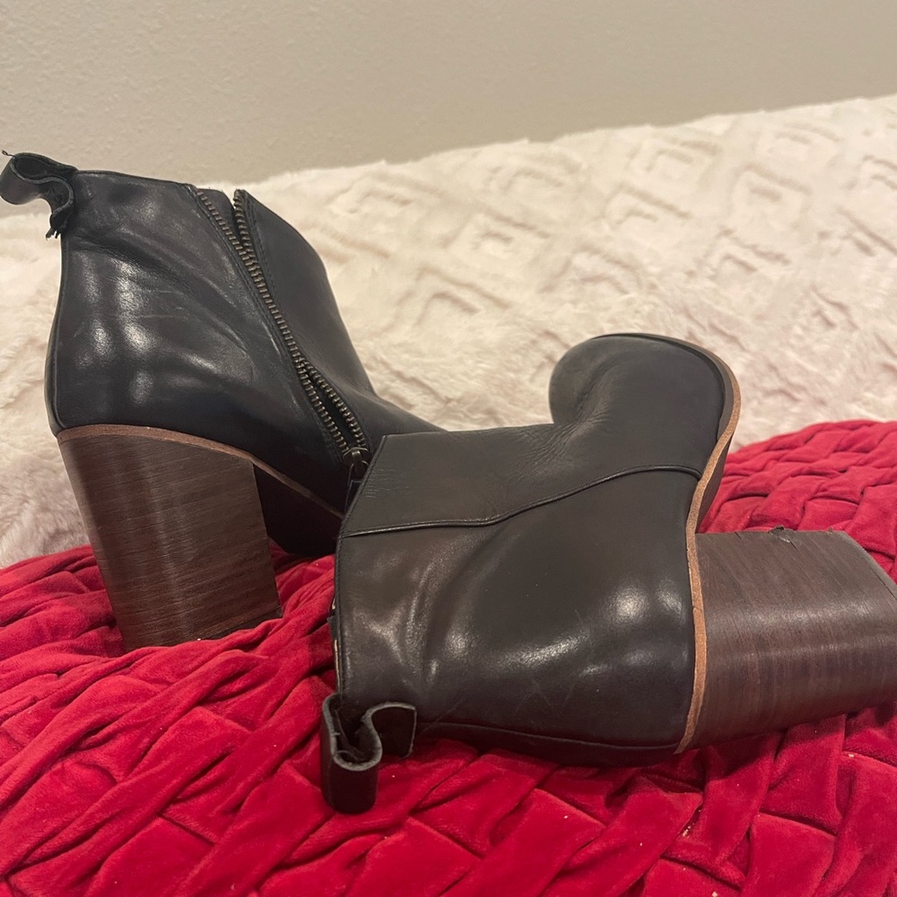 Nordstrom Black Leather Heeled Boots
